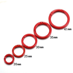 Porte-clés circulaire en alliage peint à la bombe, <span class=keywords><strong>14</strong></span> couleurs mélangées, 20/25/30/35/41mm, accessoires de bijoux à bricoler soi-même, anneau d'ouverture de printemps V161 - Product Image 2