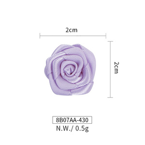 Toptan Özel El Yapımı Krem Rengi Saten Kurdele <span class=keywords><strong>Mini</strong></span> Çiçek Kumaş Güller Gelinlik Süsleme ve Giysi Aksesuarları için - Product Image 5