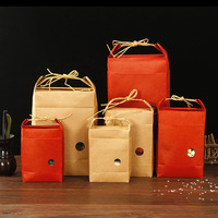 Sac en papier kraft sec et biodégradables avec fenêtre, pochette en papier kraft pour aliments