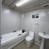 Maison conteneur pliable moderne à séparation humide/sèche, certifiée CE, pour unité de glamping, dortoir de travailleurs, lodge