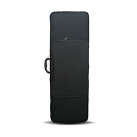 Étui rigide de protection pour violon 4/4, style carré, avec logo personnalisé, noir, avec poignée