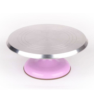 Baking Turntable 12 Inch Aluminum Alloy Top Plastic Base Round Cake Decorating Tool For Baking - Product Image 4