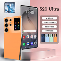 Téléphone S25 Ultra Android 15 5G, écran 6,9 pouces, 16+1 To de stockage, appareil photo HD 108MP pour streaming vidéo, photographie, bureau et extérieur