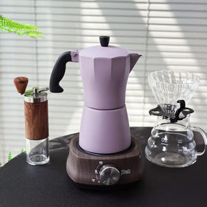 Pots Moka italiens personnalisés cafetière expresso à induction personnalisé Mokapot en métal haute pression - Product Image 2