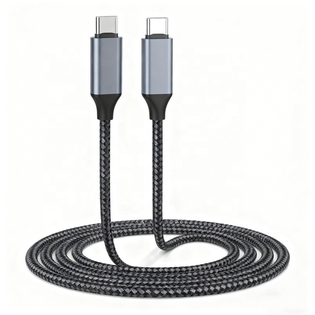 USB C 100W Cable Type C Fast Charging 240W 5A Custom High Quality 1m 2m 3m Nylon Braided Type-C to USB-C Data Charger Cable USBC