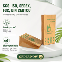 Sacs à déchets alimentaires biodégradables et compostables en papier kraft enduit à base d'eau, personnalisables, fabrication OEM ODM