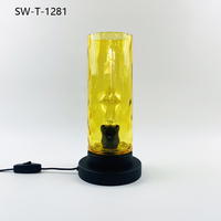 Lampe de table en verre nordique à LED, lumière décorative de luxe pour la maison, cadeaux de décoration de vacances, lampe de table