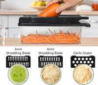 Vente en gros usine : Coupe-légumes multifonction 14-en-1, hachoir à légumes et oignons, mandoline, outils de cuisine