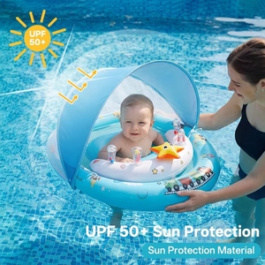 Flotador <span class=keywords><strong>de</strong></span> Piscina para Bebés con Toldo Desmontable, Anillo <span class=keywords><strong>de</strong></span> Natación para Bebés con Doble Cámara <span class=keywords><strong>de</strong></span> Aire, Asiento <span class=keywords><strong>de</strong></span> Piscina - Product Image 5