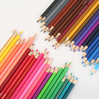 Ensemble de crayons de couleur professionnel professionnel à base d'huile 48/72/96/120 couleurs en tilleul pour débutants et artistes