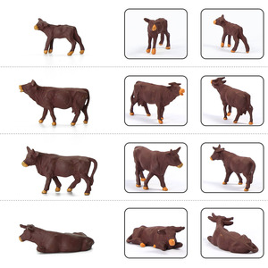 AN8723 36pcs मॉडल गाड़ियों हो पैमाने 1:87 खेत जानवरों भूरा काला गायों मवेशी शेफर्ड - Product Image 6