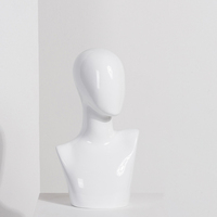 Tête de mannequin féminin en ABS blanc brillant de haute qualité pour l'affichage de chapeaux, de perruques et d'écharpes