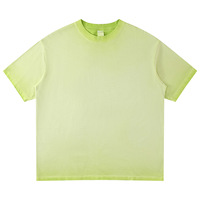 Camiseta de punto extragrande unisex al por mayor, 100% algodón, diseño liso para estampar, transpirable, 300g para hombre