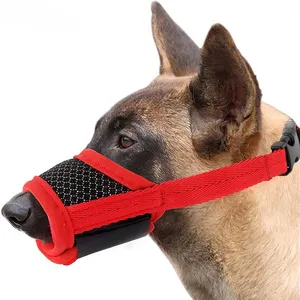 Anti Blaffen Kauwen Verstelbare Muilkorven Training Zachte Mesh Nylon Ademende Hond Mond Snuit