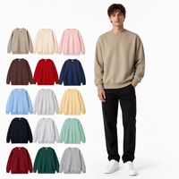 Sweat-shirts basiques personnalisés avec logo, couleurs unies, col texturé, coupe oversize, style minimaliste pour hommes, streetwear
