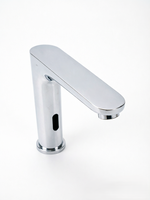 Robinet à capteur sans contact moderne en acier inoxydable chromé à montage sur plan à trou unique, très vendu, pour lavabo de salle de bain, avec plus de 500 000 utilisations