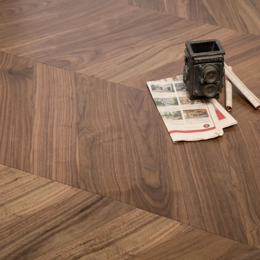 2022 SC8002 AMERICAN BLACK WALNUT Engineered Chevron Wood Flooring Wood Floor