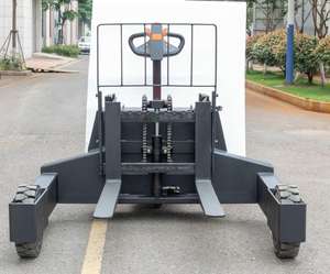 Электрическая тележка-подъемник для поддонов грузоподъемностью 1,5-3 тонны для работы на пересеченной местности, промышленная тележка для перемещения поддонов с цельнолитыми резиновыми пневматическими шинами - Product Image 4