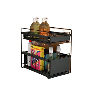 Stainless Steel Kitchen Sinks Organizer Kitchen Storage Rack 2 Tier Under Sink Storage Organizer Under Sink Organizer