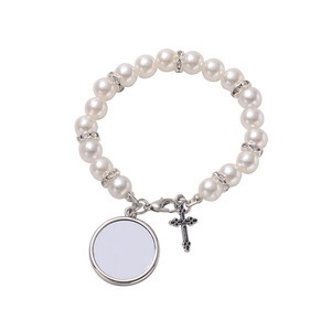 Chapelet Catholique Bijoux Bracelet Transfert Chaud Croix Conception DIY Saint Icône Photos Prêt à Vendre Bracelet Accessoire - Product Image 4