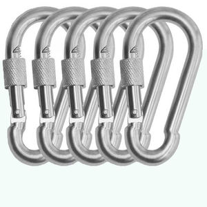 Chất lượng cao thép không gỉ Carabiner mùa xuân Snap <span class=keywords><strong>hook</strong></span> với NUT - Product Image 5