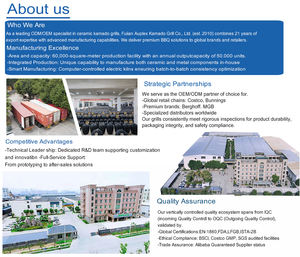 Auplex 16, 18, 22, 27 pouces, barbecue Kamado en céramique moderne de haute qualité, forme OEM, <span class=keywords><strong>avec</strong></span> chariot pour le camping en plein air - Product Image 6