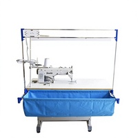 Support de lampe pour machine à coudre industrielle électrique avec plateau extensible et bac de maintien des tissus en matériaux mixtes