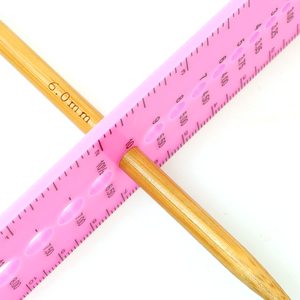 INCH cm Ruler <strong>UK</strong> US Canada Sizes Plastic <strong>Knitting</strong> Needle Gauge Circle Geometric Template Ruler Student Measure Tool, Pink - Product Image 6