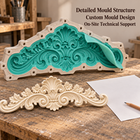 Moule de décoration de porte en résine Tietuo + noyau en silicone PU C296-G4, détail à bords vifs, fabricant de moules professionnel