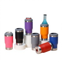 Mug à bière brésilien de 14 oz avec ouvre-bouteille, refroidisseur de canettes en acier inoxydable à double paroi isolé sous vide, tasse thermique épaissie