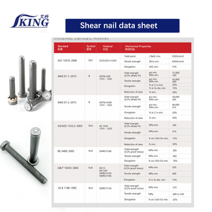 Conectores de Cizallamiento ISO13918 IKING de Entrega Rápida - Conectores de Cizallamiento Listos para Enviar para Trabajos de Construcción <span class=keywords><strong>Urgentes</strong></span> - Product Image 5