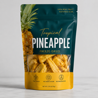 Op maat gedrukte eetbare bananenchips verpakkingen, recycleerbare PE Mylar zakken, hersluitbare staande pouch voor het bewaren van snacks