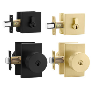 Kosin Moderner Rechteckiger Schwerlast-Türgriff mit Schloss, Schwarze Innentürknäufe mit Privatsphärenfunktion - Product Image 4