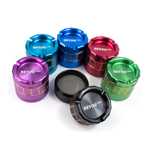 BEYOU LABS Aluminum Alloy Dry <b>Herb</b> <b>Grinder</b> 4 Layer Round Manual Metal <b>Herb</b> <b>Grinder</b> <b>for</b> Smoking Accessories - Product Image 5