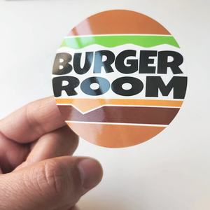 Etiqueta circular para cocina, logotipo personalizado, etiqueta de papel para alimentos, caja de Hamburgo, embalaje impermeable, pegatina para restaurante de <span class=keywords><strong>hamburguesas</strong></span> para pequeñas empresas - Product Image 1