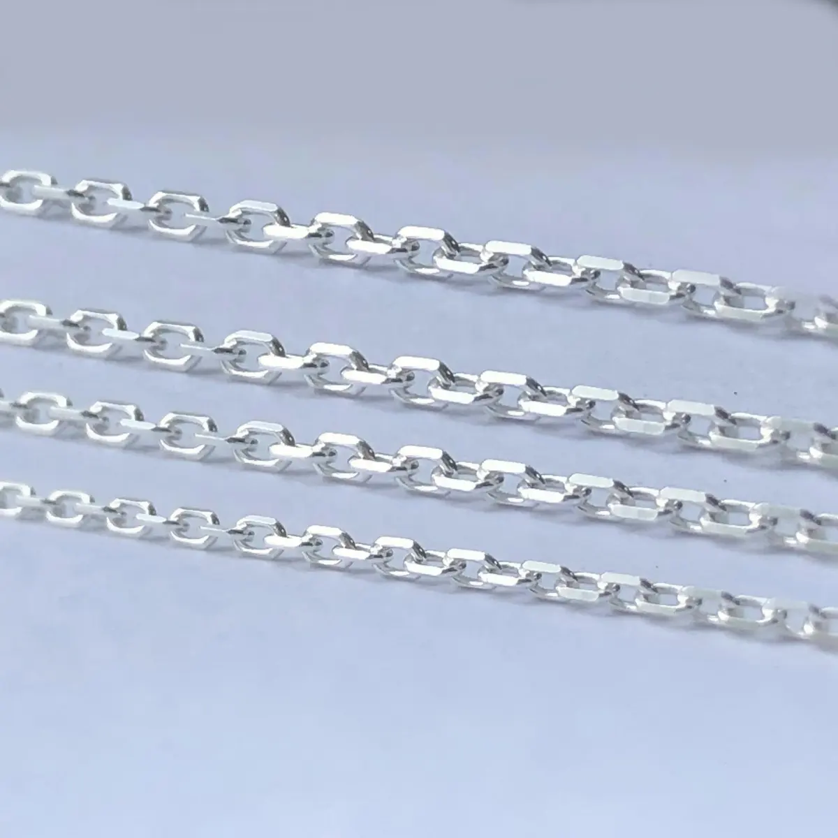 Excellent Diamond Cut Cross Chain Permanent Jewelry 925 Sterling Silver Chain
