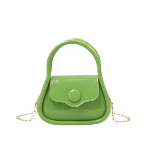 جديد حقيبة يد صغيرة لطيفة حقيبة صغيرة مزينة بحلي كيس محفظة معلقة حامل مفاتيح فاخر PVC تصميم رائع