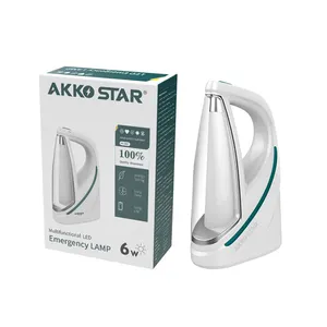 AKKO明星热卖防水便携式设计3500毫安时4v铅酸电池应急灯