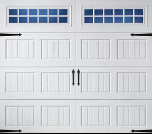 Chariot isolé américain moderne 16x8 en acier noir Porte de <span class=keywords><strong>garage</strong></span> sectionnelle design coulissant avec rabat pour villas modernes - Product Image 3