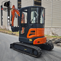 Mini-excavatrice chinoise EPA/EURO 5 avec moteur Kubota, 3 tonnes, 1 tonne, 1,7 tonne, cabine, mini-pelleuse à vendre, livraison gratuite