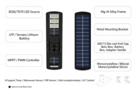 Série de lampadaires solaires extérieurs SLSR440 à conception brevetée 100W-400W 6500K 16000 Lumens IP67 Étanche à l'eau et à la poussière IoT Télécommande