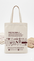 Sacs fourre-tout en coton biodégradable de luxe, sacs de transport réutilisables de qualité supérieure pour les boutiques de mode, l'emballage de cadeaux et les événements d'entreprise
