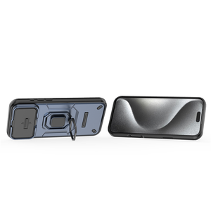 Coque de protection antichoc en TPU et PC avec fenêtre coulissante et anneau rotatif invisible pour <span class=keywords><strong>iPhone</strong></span> 13 <span class=keywords><strong>14</strong></span> 15 16 17 - Product Image 5