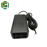 Adaptor Daya Desktop 12V 15V 24V, Colokan UK, Konektor DC 5.5*2.1mm/2.5mm yang Dapat Disesuaikan