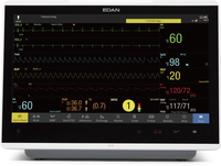 Moniteur patient EDAN série IX, écran tactile 15,6 pouces, CNBP, IFAST, NIBP, SpO2, ECG, EtCO2 pour les soins intensifs et les urgences