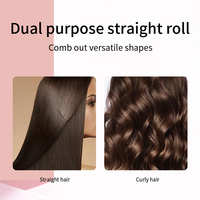Brosse à cheveux électrique professionnelle 3-en-1, peigne chauffant avec écran LCD, lisseur ionique pour cheveux secs et humides
