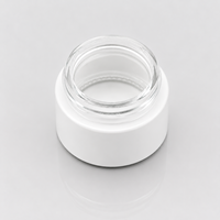 Pot cosmétique élégant et stylé, pot en verre pour crème cosmétique avec couvercle brillant électro-plaqué doré, emballage de soin de la peau fantaisie