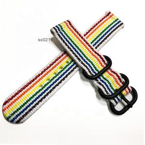 Bracelet de sport en nylon tissé pour <span class=keywords><strong>Samsung</strong></span> <span class=keywords><strong>Galaxy</strong></span> <span class=keywords><strong>Gear</strong></span> S3 <span class=keywords><strong>S2</strong></span> bandes classiques Amazfit 18mm 24mm 22mm 20mm bande de tissu - Product Image 3