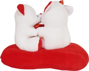 Ours en peluche de couple de saint-valentin tenant le cœur rouge <span class=keywords><strong>jouet</strong></span> en peluche ours en peluche blanc avec coeur rouge brodé sur la poitrine - Product Image 6