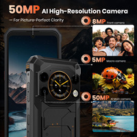 Téléphone robuste Fossibot F117 avec double écran arrière, 10000 mAh, étanche IP68 IP69, antichoc, Android 15, 4G débloqué, téléphone portable d'extérieur